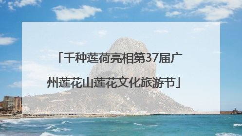 千种莲荷亮相第37届广州莲花山莲花文化旅游节